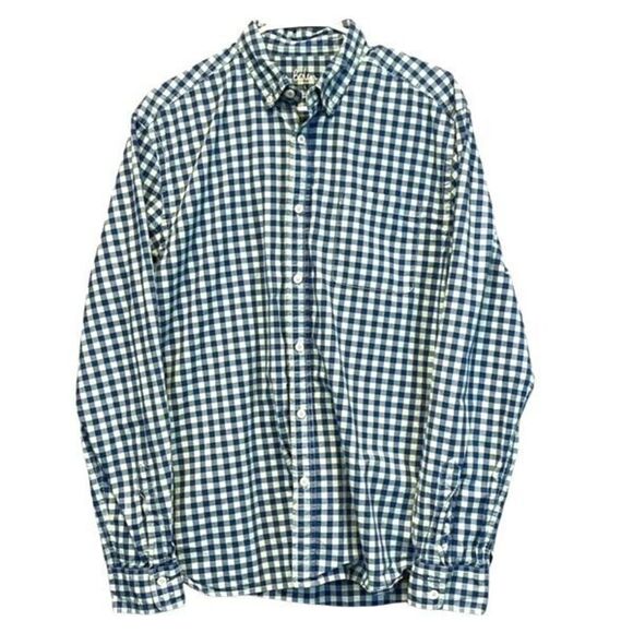 BODEN Shirt Men's Large Blue Green Check Long Sleeve Button Down Collared Work - Picture 1 of 16